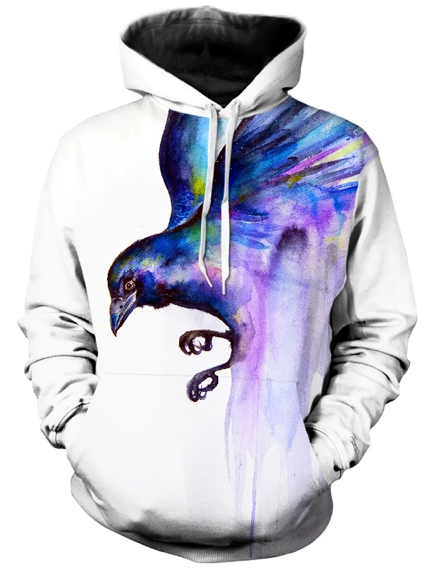 Nevermore Unisex Hoodie Hoodie with Hidden Zipper Minimalist Clean