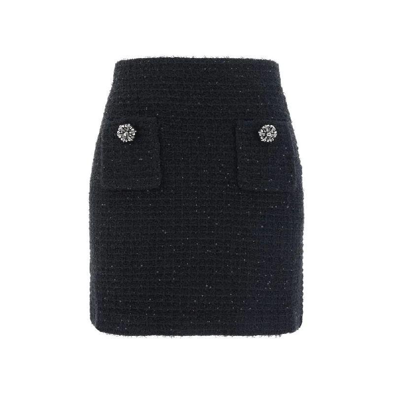 Self-Portrait Mini Women's Skirt velvet skirt rich