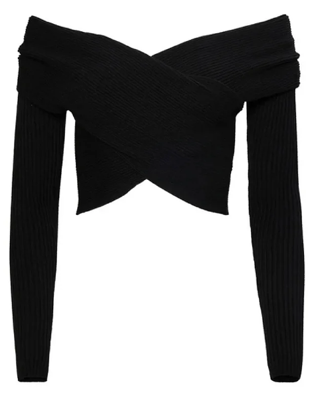 Black Virginie Sweater Fitted Loose Oversized
