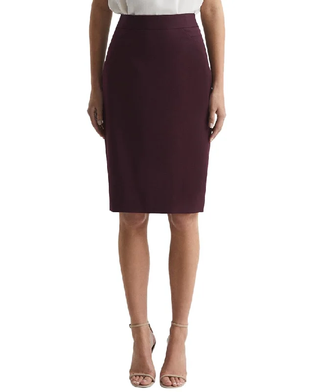 Reiss Flora Tailored Wool-Blend Skirt a-line skirt cut