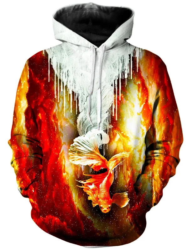 Icey Koi Fish Hoodie Hoodie with Strings Custom Fit Adjustable