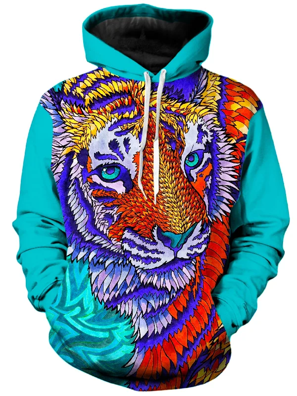 Telenergetic Tiger Unisex Hoodie Hoodie with Ribbed Neckline Snug Warm