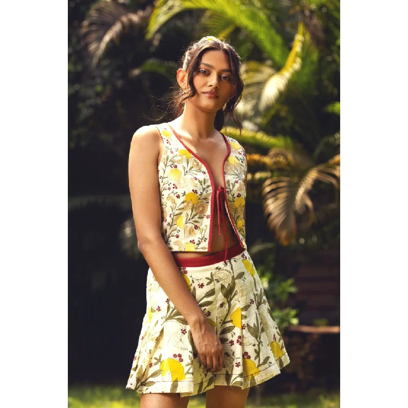 Lemon Drop Kala Cotton Women's Skirt silk skirt luxurious