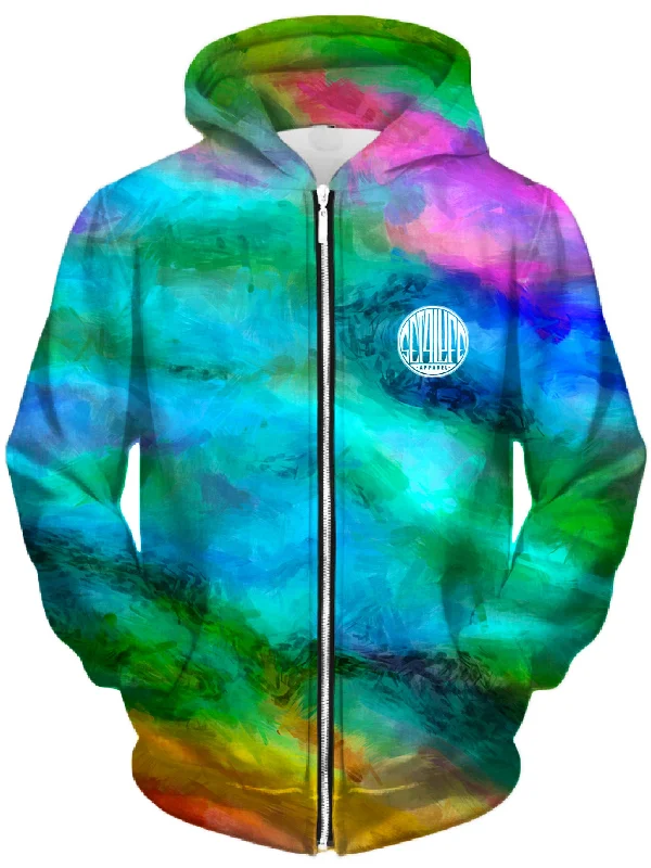 Float Unisex Zip-Up Hoodie Hoodie with Set-In Sleeves Structured Classic