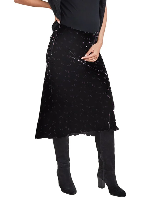 HATCH Maternity The Stella Silk-Blend Slip Skirt maxi skirt elegant