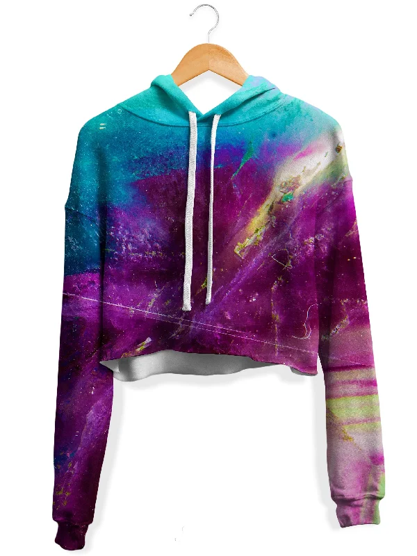 Open Path Fleece Crop Hoodie Hoodie Jacket Zipper Layering