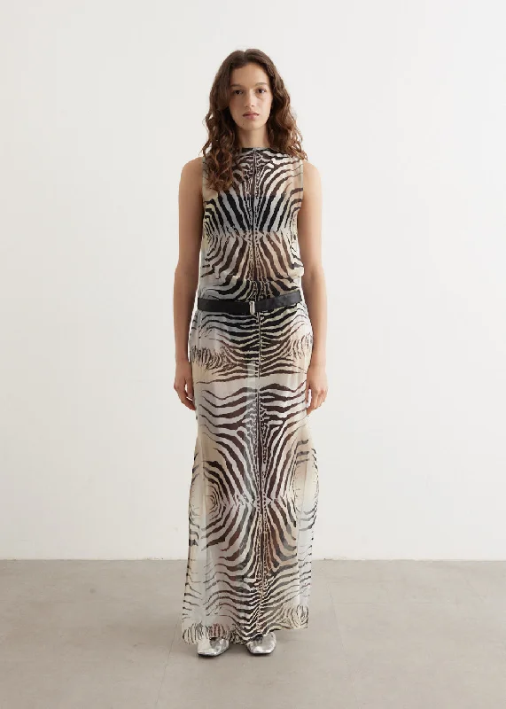 Zebra Slip Dress Tunics Print Colorful