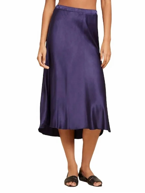 Mabel Bias Skirt In It's Navy boho skirt vibe