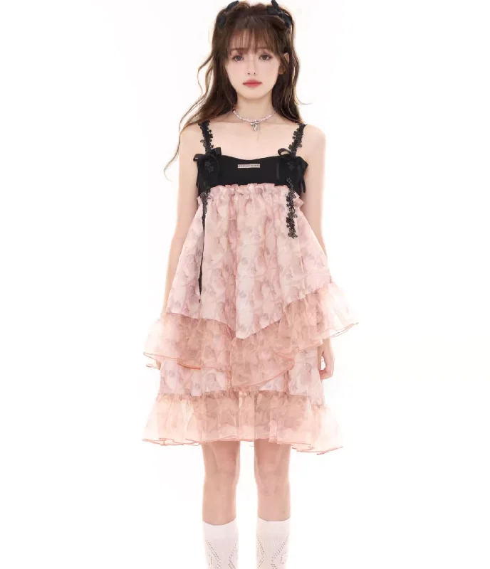 Amber Black Princess Puffy Dress FRA0165 Tunics Fashionable chic