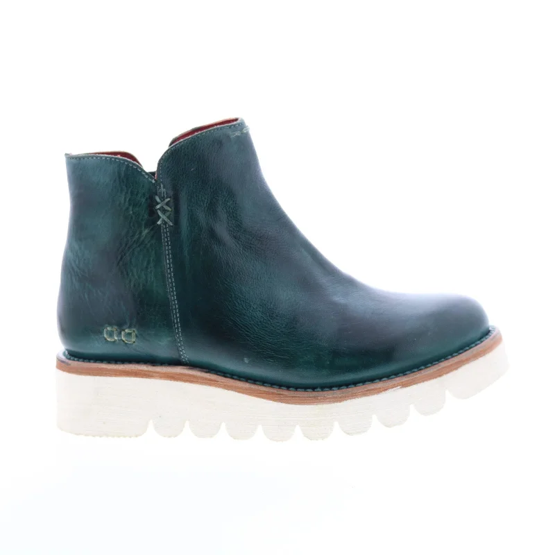 Bed Stu Lydyi F395501 Womens Green Leather Zipper Casual Dress Boots Tunics Lace romantic