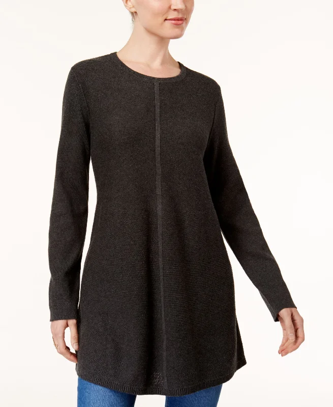 Style & Co Petite Mixed Stitch Tunic Sweater Boxy Sweater Fitted Sweater A-Line