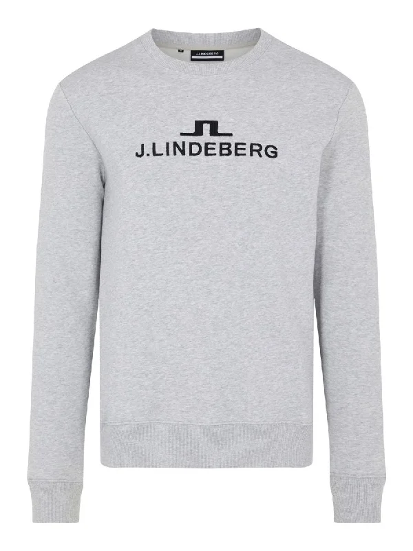 Grey 'Alpha' Golf Crew Neck Sweater Graphic Sweater Embroidered Appliqued