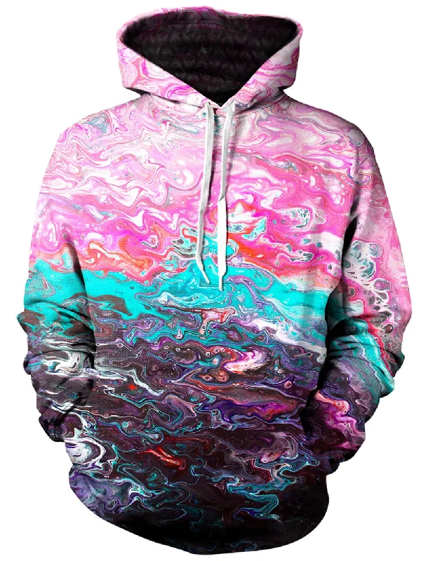 Bubble Gum Haze Unisex Hoodie Hoodie with Drawcord Adjustable Secure