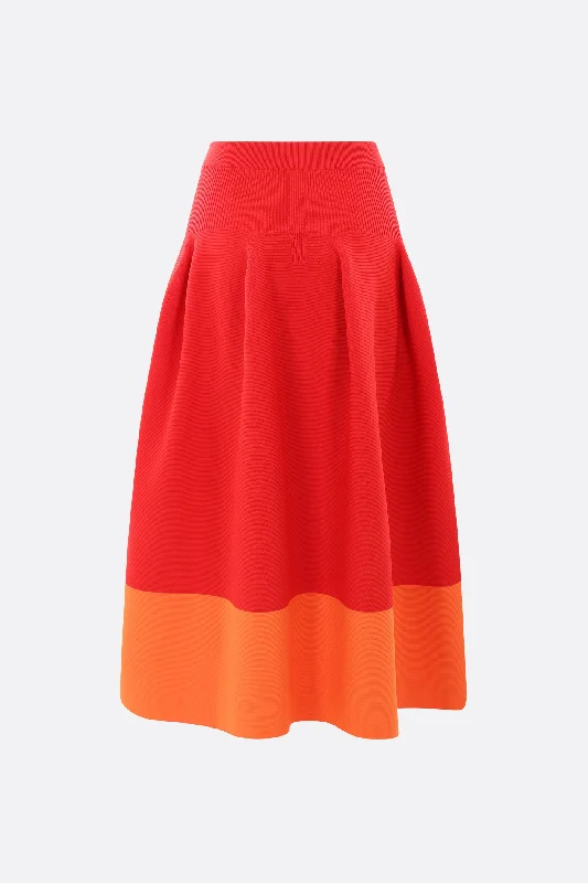 Pottery midi skirt in stretch knit casual skirt length