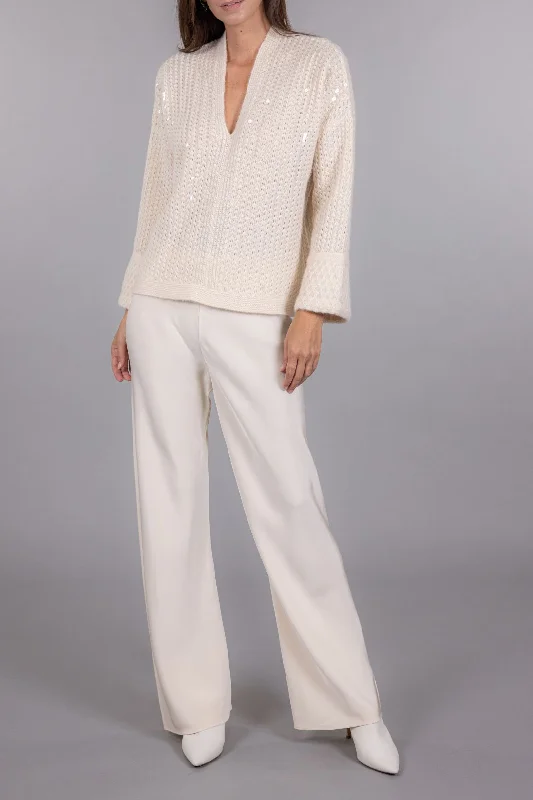 SEQUIN EMBELLISHED SWEATER Sequined Glittery Shiny