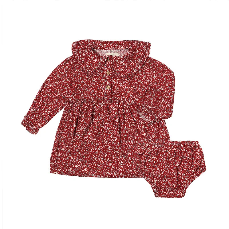 Sylvie Dress in Cranberry Floral