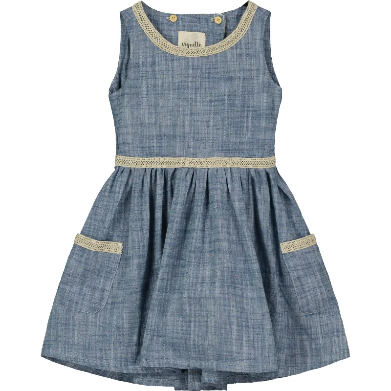 Nina Dress in Chambray
