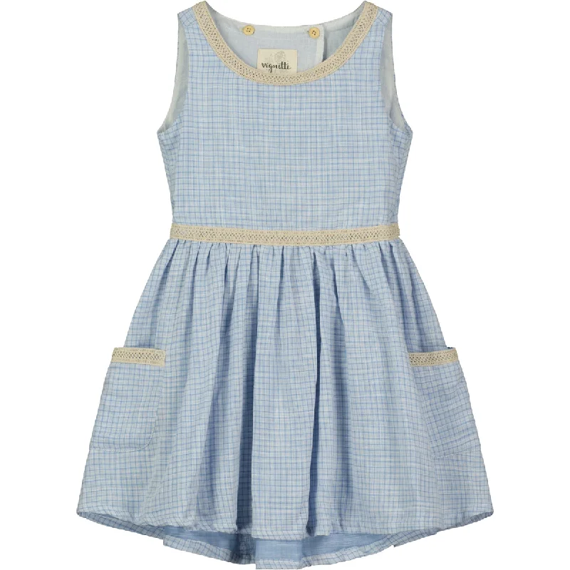 Nina Dress in Blue Check