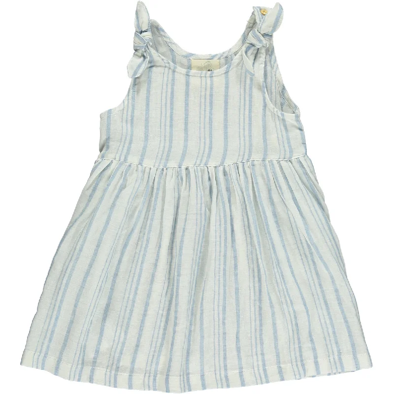 Emma Dress in Blue Stripe
