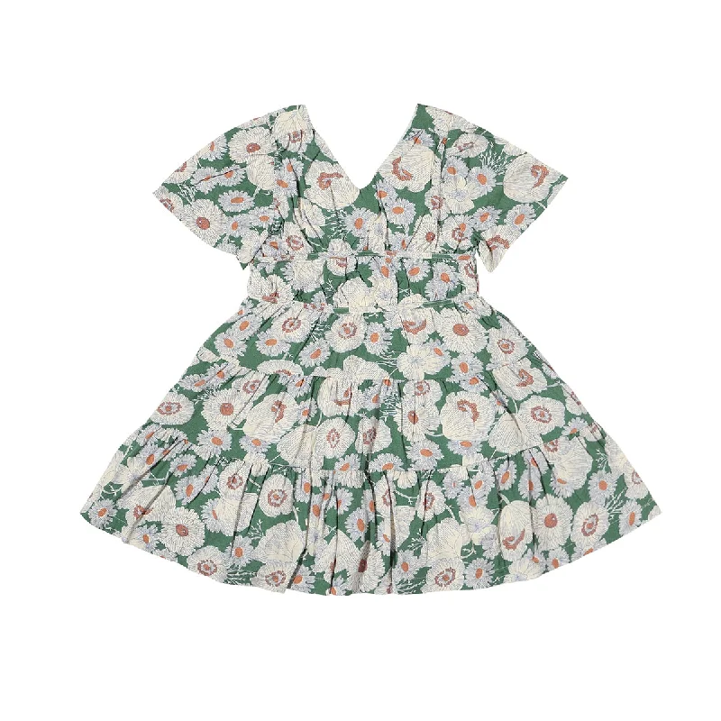 Indigo Dress in Green Floral