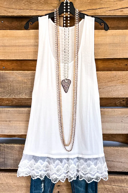 Extender: Slip on Tank/Tunic - Off White white tank top