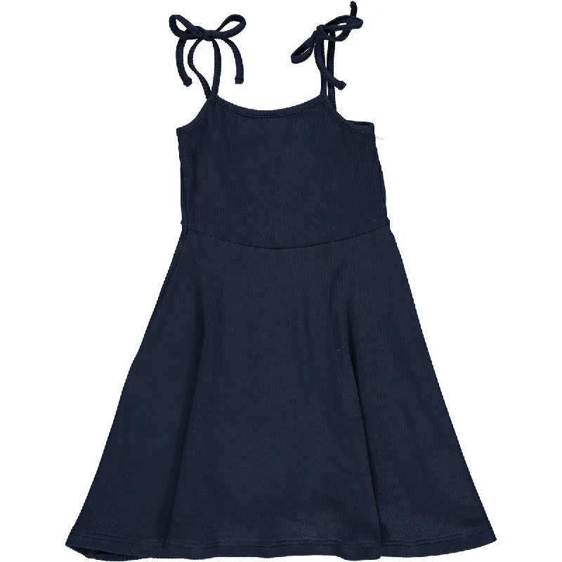 Tori Dress in Navy Rib