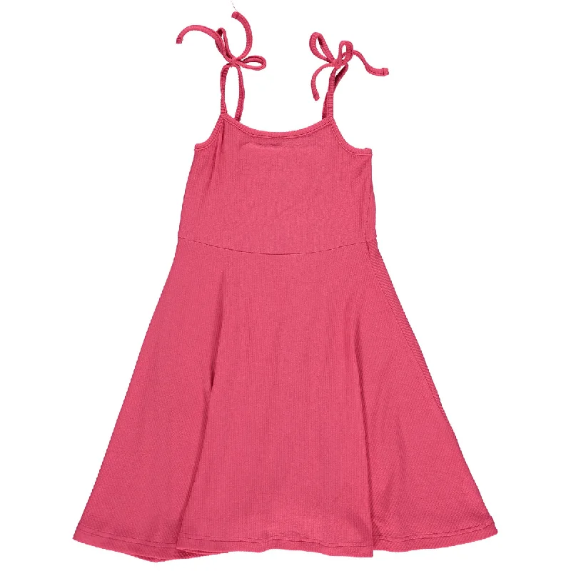 Tori Dress in Coral Rib
