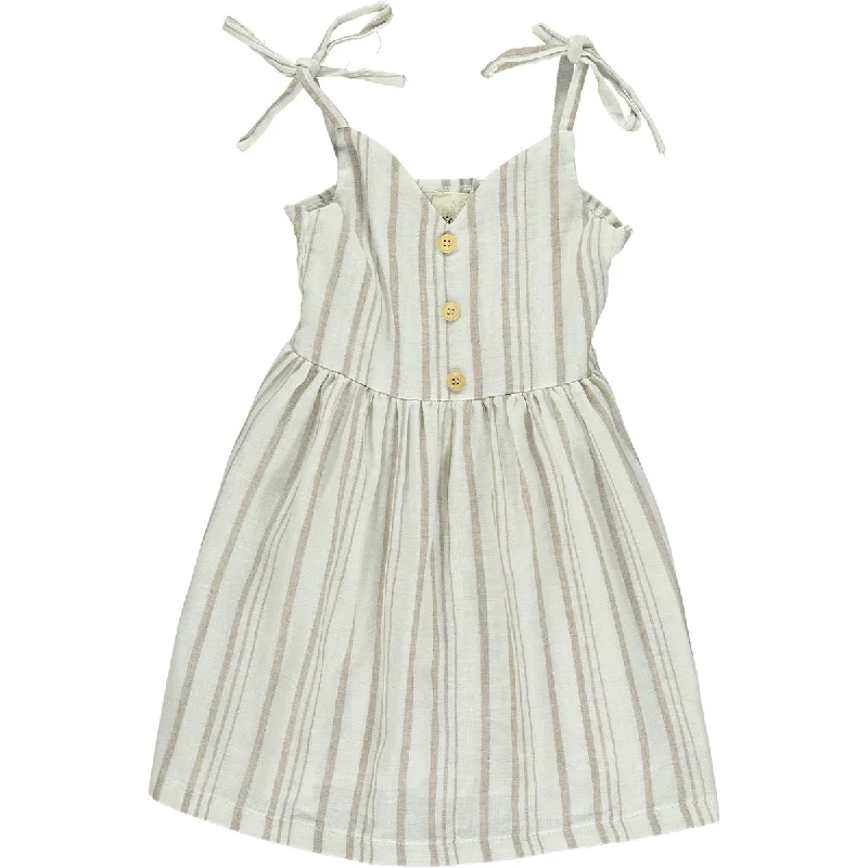 Penny Dress in Tan Stripe