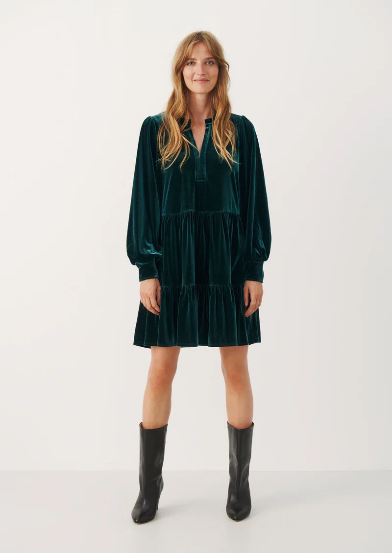 PART TWO VIGGASE DRESS GREEN