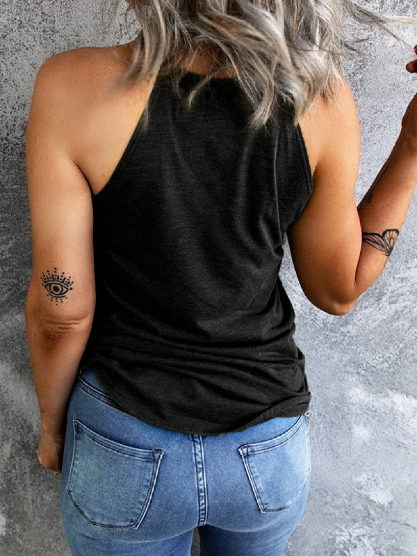 Sunflower Graphic Tank - Black sage tank top