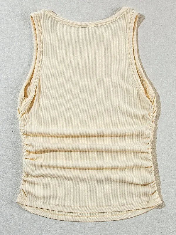 Casual Summer Tank Top beige tank top
