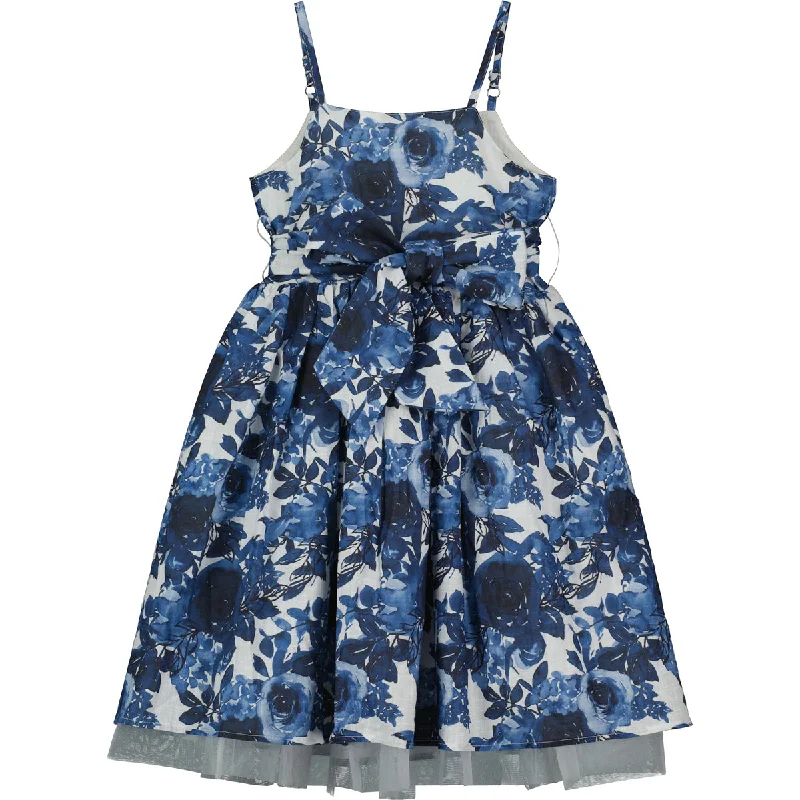 Juliet Dress in Navy Roses