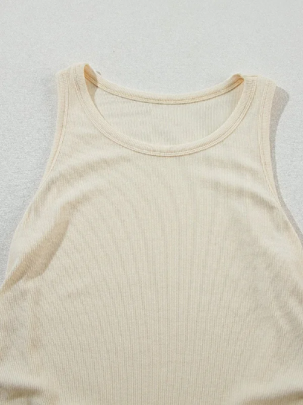 Neutral Colored Tank Top fitted tank top