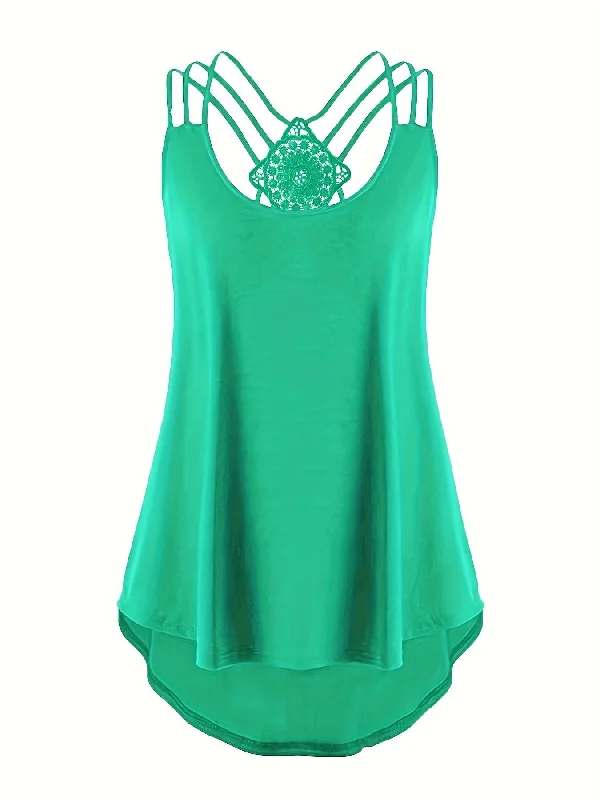 Women's Plus Size Lace Crisscross Cami Tank Top strapless tank top