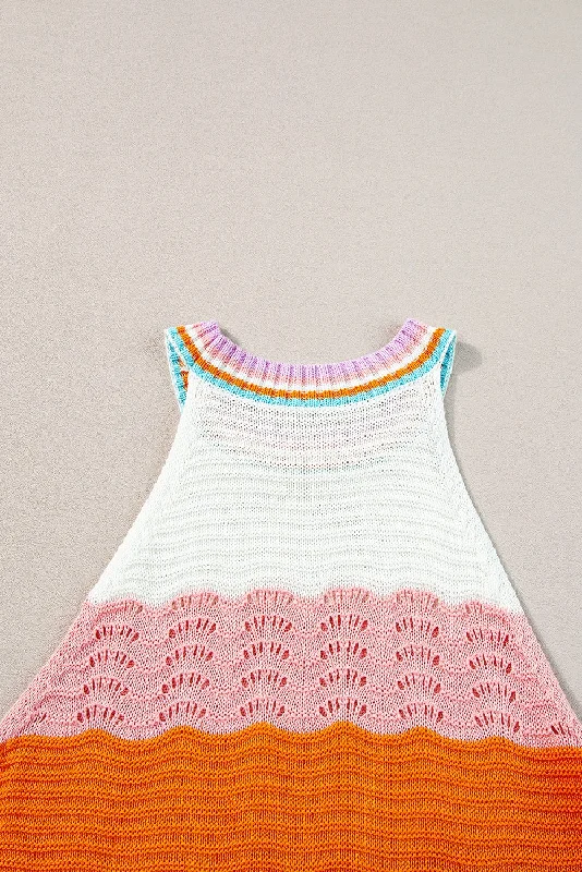 Colorful Knit Tank Top for Summer print tank top