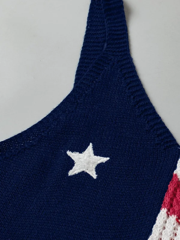 4th of July Knit Tank strappy tank top
