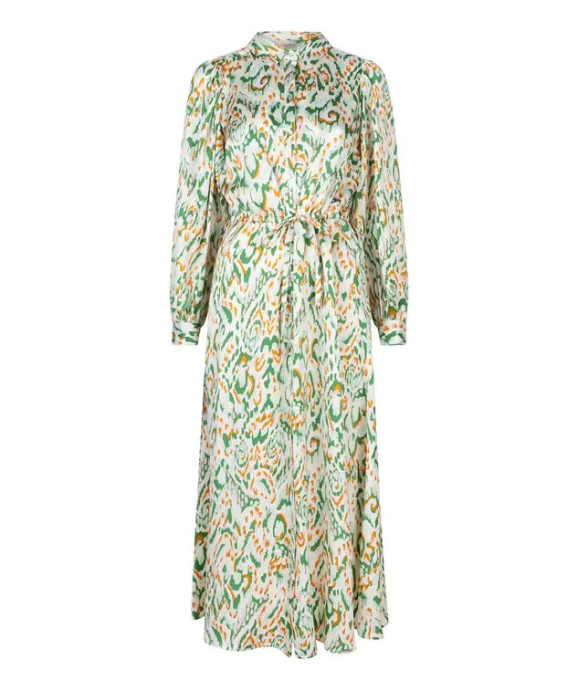 ESQUALO LONG DRESS IN PASTEL ETHNIC PRINT