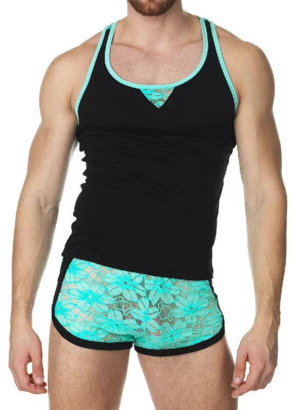 The Lacy Racer Tank lemon yellow tank