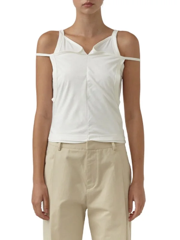 Mirror Layered Tank - White adorable tank top