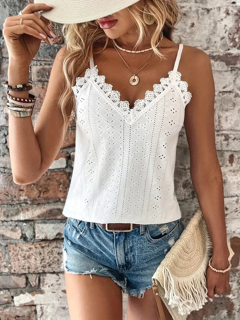 Beachy Lace Tank athletic tank top