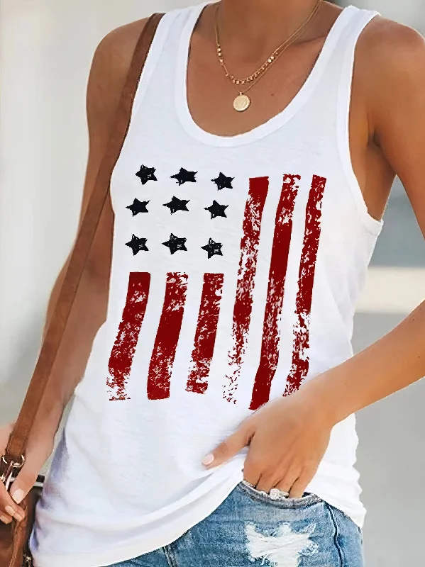 American Flag Tank for Women yoga tank top