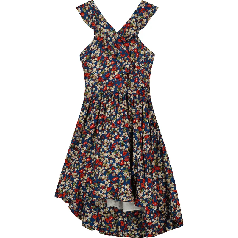 Etta Dress in Blue Vintage Floral