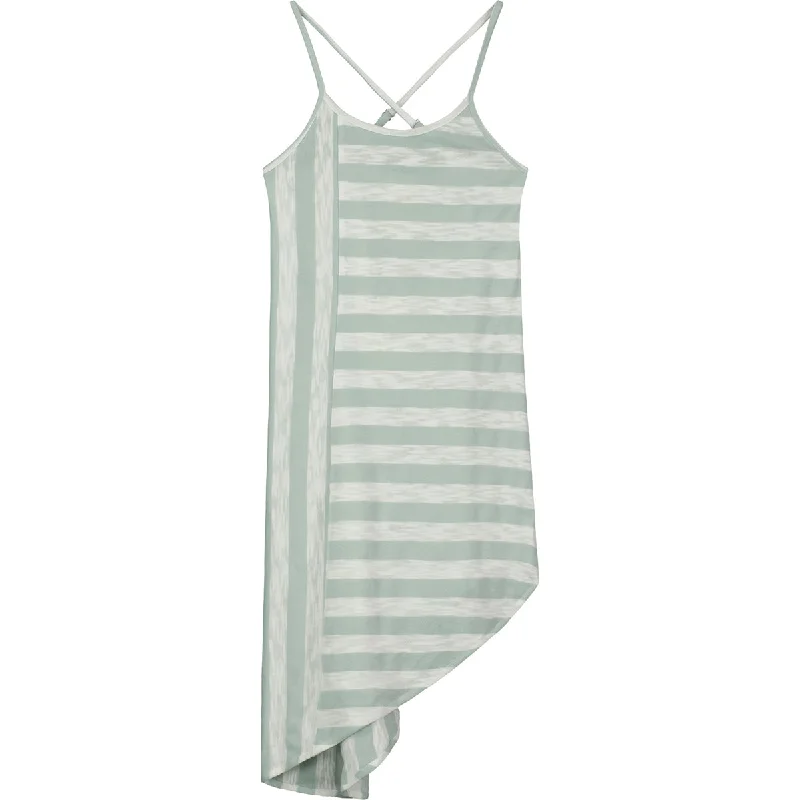 Cindy Dress in Green Ivory Stripe