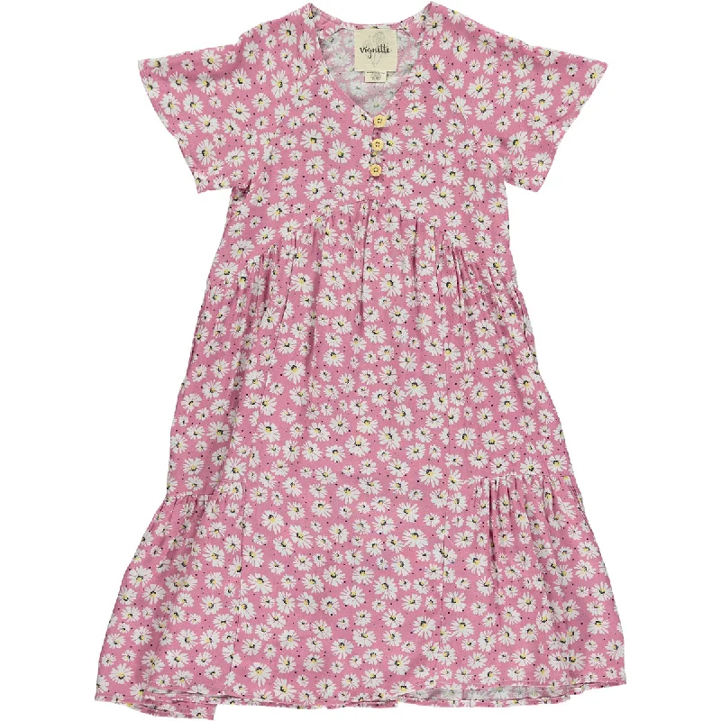 Wanda Dress in Plum Daisy