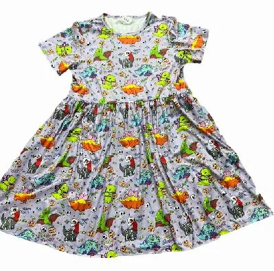 Trick or Treat Dino Halloween Dress