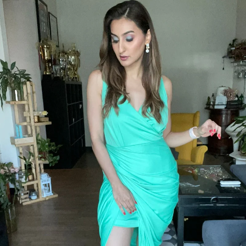 Mint Drape Dress