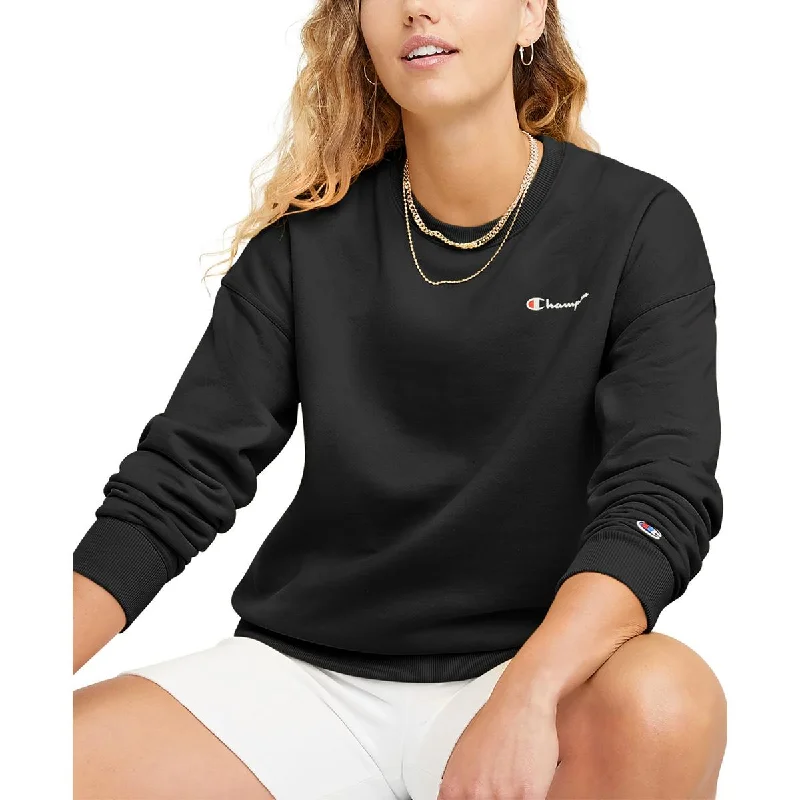 Champion Womens Ribbed Trim  Crewneck Sweater