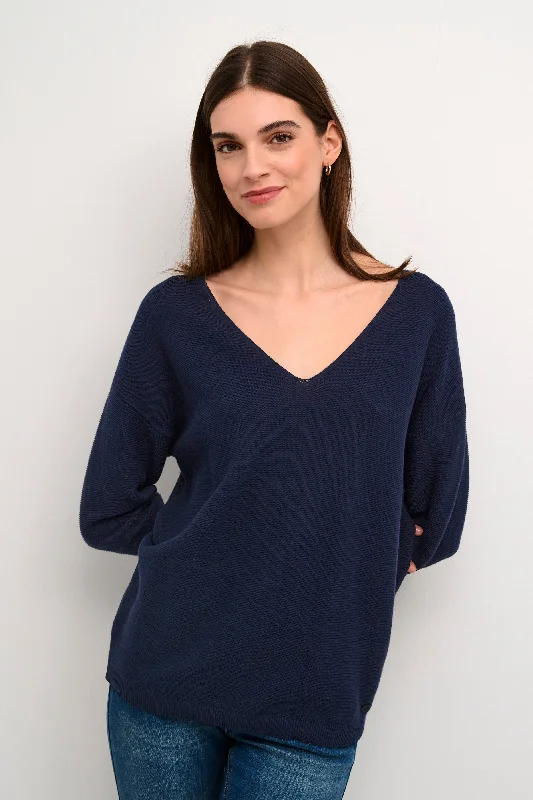 Cream Sillar V-Neck Pullover