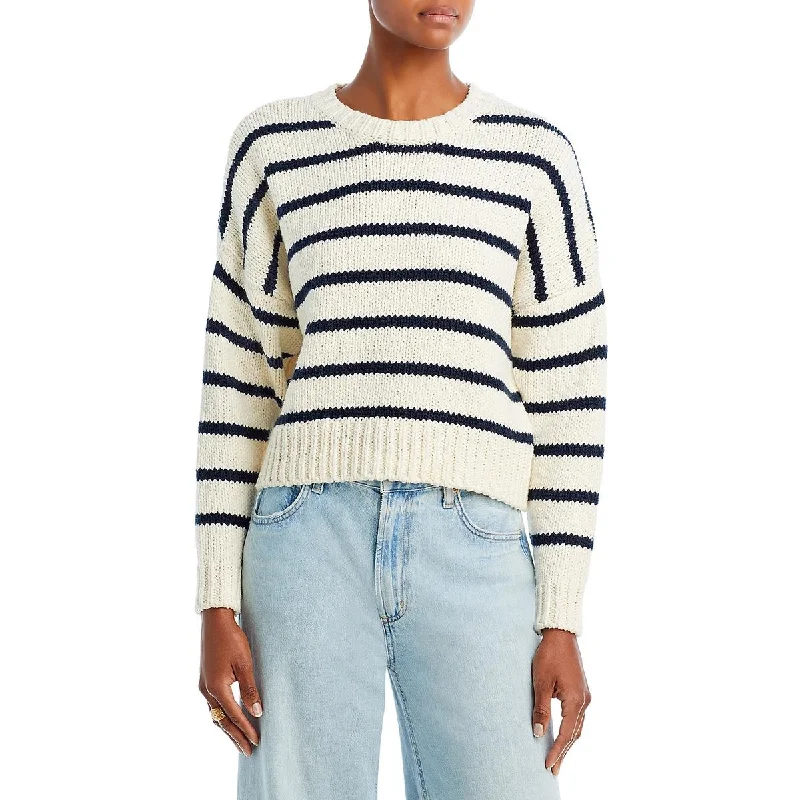 FRAME Womens Cotton Knit Crop Sweater