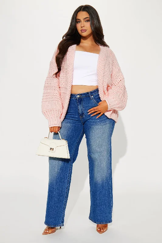 Izzy Chunky Knit Cardigan - Pink